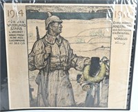 WW1 IMPERIAL GERMAN POSTER HONORING THE DEAD