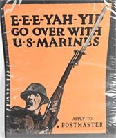 E-E-E-YAH-YIP GO OVER WITH THE US MARINES POSTER