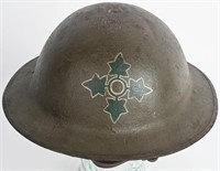 WW1 PAINTED 4TH DIVISION 3RD ARMY NAMED HELMET WWI