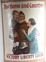 WWI FOR HOME AND COUNTRY WAR BOND POSTER WW1
