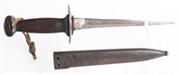 WW1 BELGIUM TRENCH KNIFE W/ SCABBARD WWI