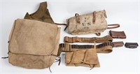 M1902 CANVAS FIELD GEAR & UNIFORM IEMS LOT WWI