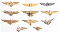 WWII US NAVAL MARINE CORPS WINGS LOT OF 11 WW2