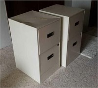 Lot of 2 ~ 2 Drawer Filing Cabinets