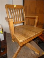 Solid Oak Office Chair