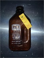 Pet brand amber glass bottle
