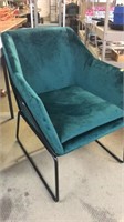 Teal chair.  Micro fiber.