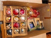Lg.Box lot of Misc. Vintage Xmas Ornaments