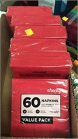 Lot of 6 packs of 60 each napkins