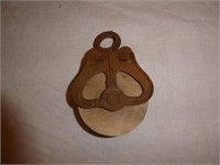Small Antique Wooden Pulley