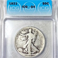 1921 Walking Half Dollar ICG - G4