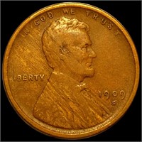 1909-S Lincoln Wheat Penny ABOUT UNCIRCULATED