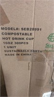 300 16 Oz. Hot drink cups
