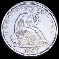 1857 Seated Half Dollar NEARLY UNCIRCULATED