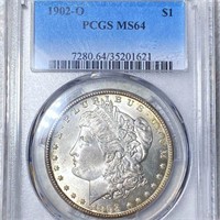 1902-O Morgan Silver Dollar PCGS - MS64