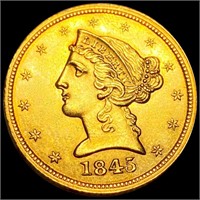 1945 $5 Gold Half Eagle UNCIRCULATED