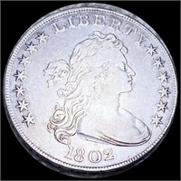 1802 Draped Bust Dollar AU+