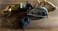 dewalt bare tools and charger - condition unkown