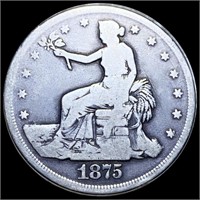 1875-CC Silver Trade Dollar NICELY CIRCULATED