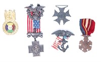 Lot of 5 Assorted Medals - Military Memorabilia