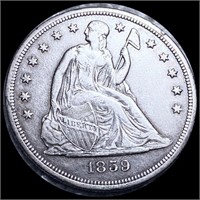 1859-S Seated Liberty Dollar NEARLY UNCIRCULATED