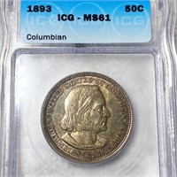 1893 Columbian Expo Half Dollar ICG - MS61