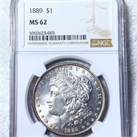 1889 Morgan Silver Dollar NGC - MS62