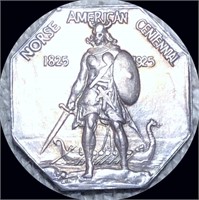 1925 "THICK" Norse American Half Dollar CLOSE UNC