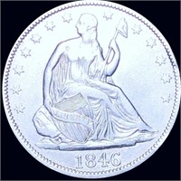1846 Seated Liberty Half Dollar AU+