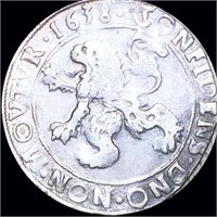 1638 Netherlands Silver Lion Thaler LIGHT CIRC
