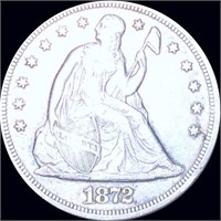 1872 Seated Liberty Dollar NEARLY UNCIRCULATED