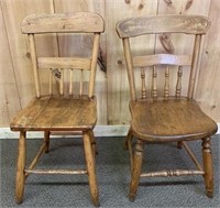 Pair of Antique Wooden Chairs