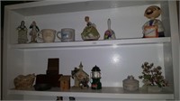 2 Shelves Figurines & Misc. items