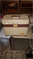 Large Brown Plano Tackle Box & Some Tackle