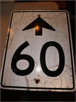 "Upcoming 60km Speed" Steel Sign