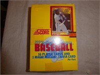 Score 1990 Unopened Baseball Card Packs