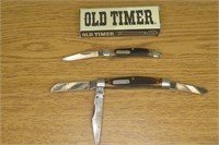 2 Old Timer Pocket Knives 1 Blade  &  3 Blade
