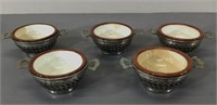 Vintage Custard Cups in Silverplate Holders