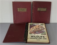 Vintage Wildlife Stamp Albums -3 w/Stamps