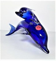 Oggetti Art Glass Dolphins
