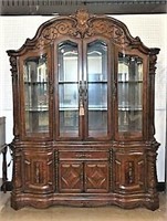 Michael Amini Ornate Lighted China Cabinet