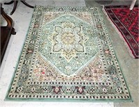 At Home Area Rug with Floral Design