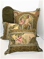 Mariann Acklin Designs Throw Pillows- Lot of 3