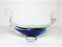 Murano Art Glass Gondola Shaped Dish