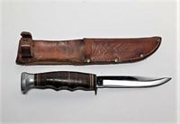 Kabar Knife in Leather Sheath- Leather Wrapped