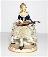 Lady Playing Guitar Figurine made in Germany