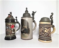 Steins with Metal Hinged Lids includes Staffel