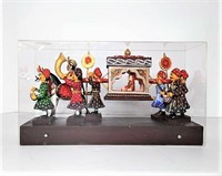Asian Parade Figurine in Plexi-Glass Case