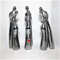 Metal Couples Dancing Sculptures- Lot of 3