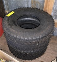 two lawn tractor tires